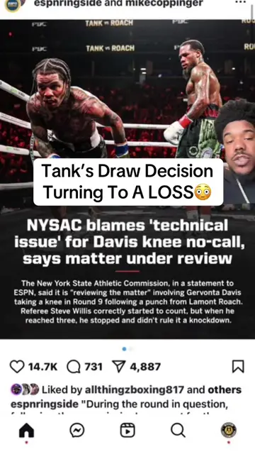 Tank Davis’s Draw Overturned To His First LOSS! 😳🥊 #boxing #boxingfans #boxing