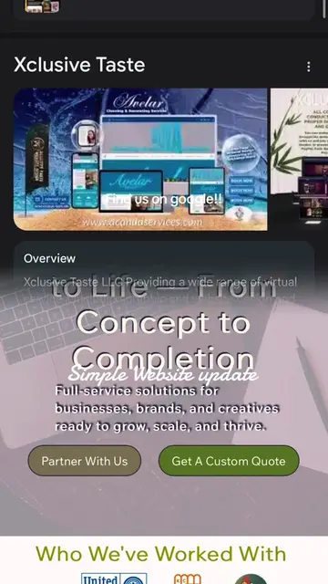 Yes we are a virtual service provider and yes we are on google, website updated.