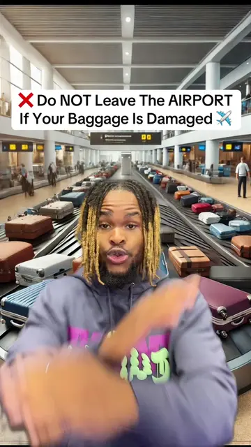 #greenscreen do not leave the airport if your baggage or luggage is ever damaged