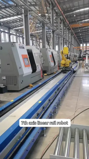 7th axis linear rail for collaborative robot#linearguideway #automation #linearm