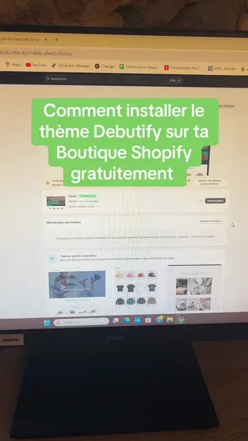 Comment installer son premier thème sur shopify 🤯 #dropshipping #drop #ecommerc