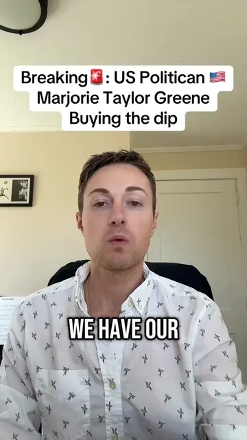 🚨Breaking: Politican Trade Alert Marjorie Taylor Greene is buying the dip to th