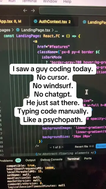 Why would you write code manually in 2025 #code #dev #developer #coding #codingt