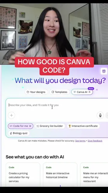 How good is Canva’s new Code Generator? 🤔🤔 Let’s put it to the test.  #canva #