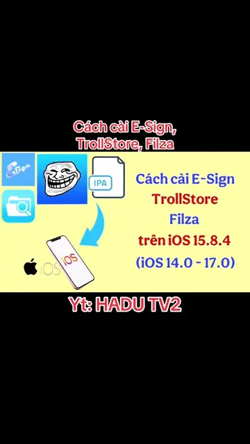 Cách cài E-Sign, TrollStore, Filza trên ios #esign #trollstore #filza
