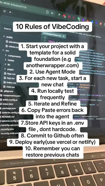 Remember to enjoy yoourself , its called vibe coding for a reason #developer #co