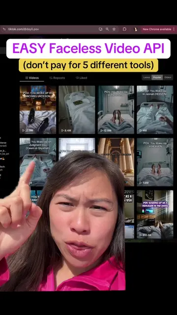 Automate your faceless videos with ONE simple Blotato API call. Make and n8n tem