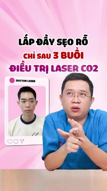 Lấp đầy sẹo rỗ chỉ sau 3 buổi điều trị Laser CO2 #bsluong #doctorlaser #laser #l