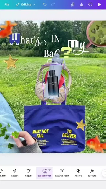 TRY THIS FOR YOUR NEXT POST!! – dropped this animated “What’s In My Bag” post! I