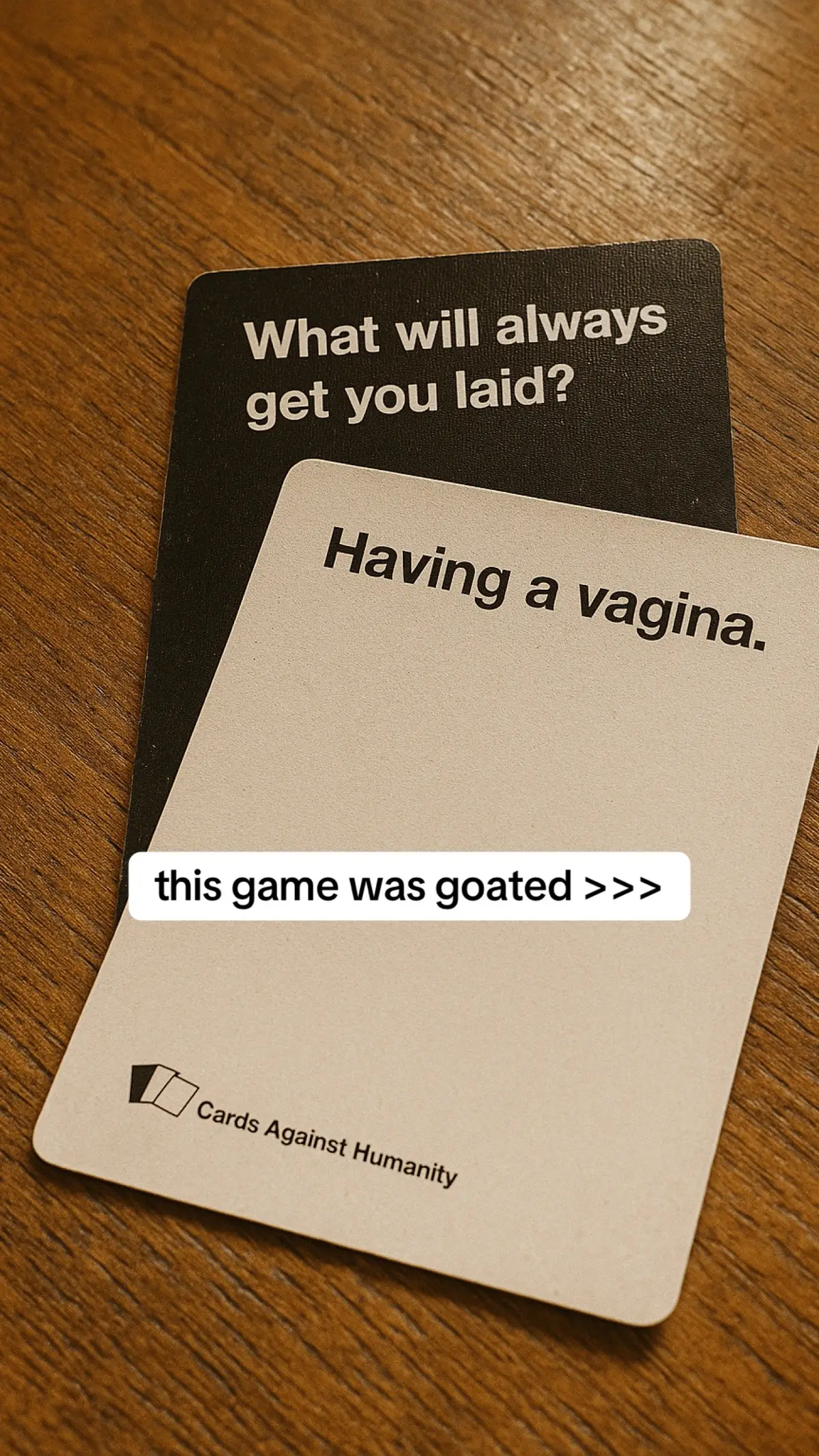 #cardsagainsthumanity #pregame #newapp #wasabiapp #funnygame #gamestoplay 