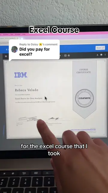 Replying to @Daisy 🌼 You do not have to pay for excel to take the course. #cour