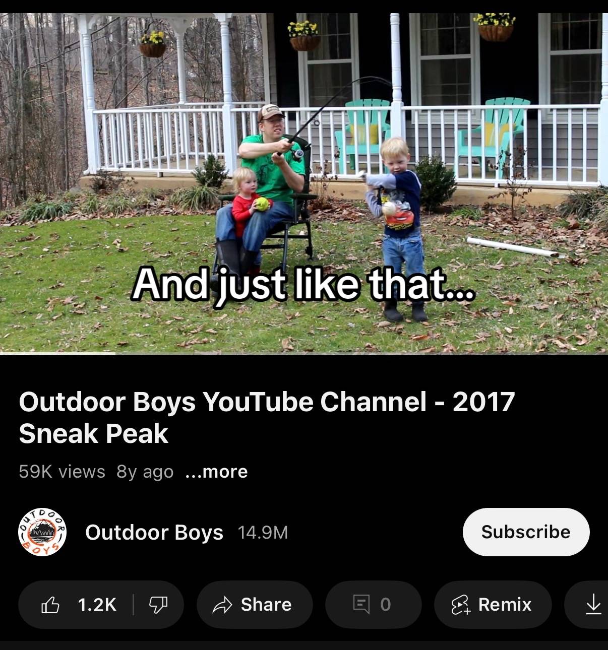 absolute legend. 12m subscribers in 12 months. #outdoorboys #trending #viral 