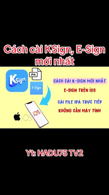 Cách cài KSign, E-Sign mới nhất trên ios #esign #ksign #ipa 