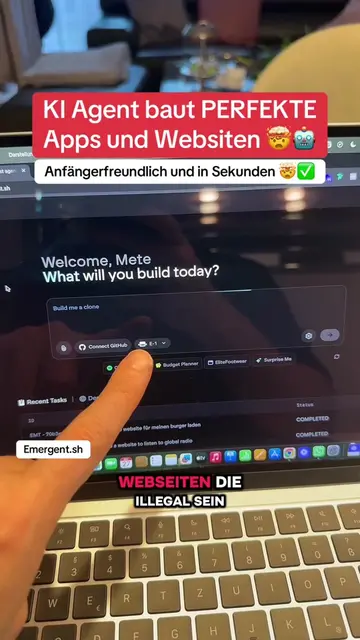 KI Agent baut perfekte Apps und Websiten in wenigen Sekunden extrem Anfängerfreu