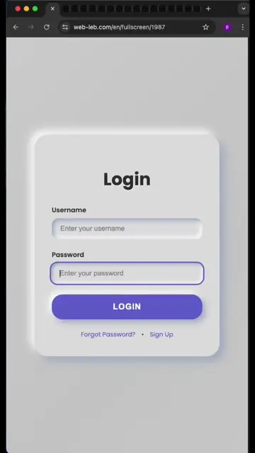 Login Form #webleb #code #coding #developer #frontend #html