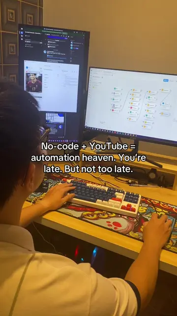 No-code + YouTube = automation heaven. You’re late. But not too late. #automatio