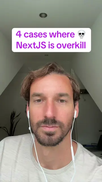 There are many instances where nextJS can be overkill for a web app. Here are fo