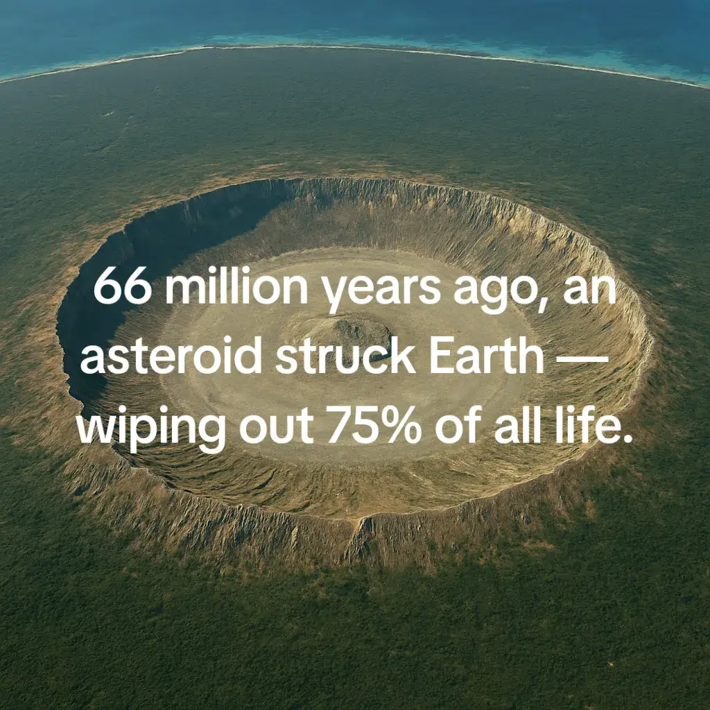 It erased the dinosaurs.   Collapsed Earth’s climate.   And we didn’t even know 