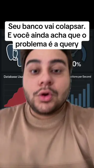 Você não escala com mágica. Você escala com estrutura. DevX domina o banco. Você