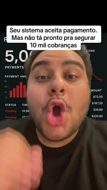 Você não sabe escalar pagamento. Você nunca lidou com concorrência real. Nunca o