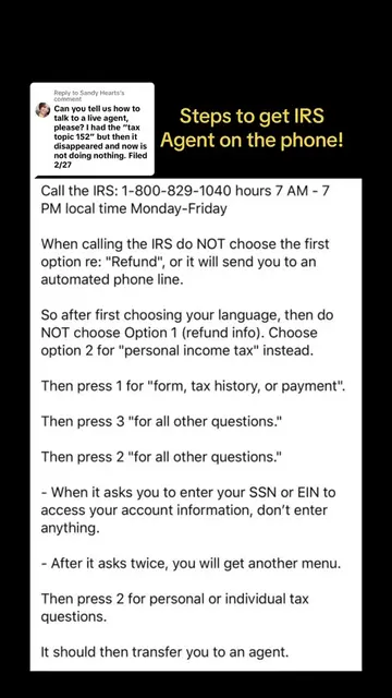 Replying to @Sandy Hearts How to get a live IRS agent on the phone.  #taxtip #ir