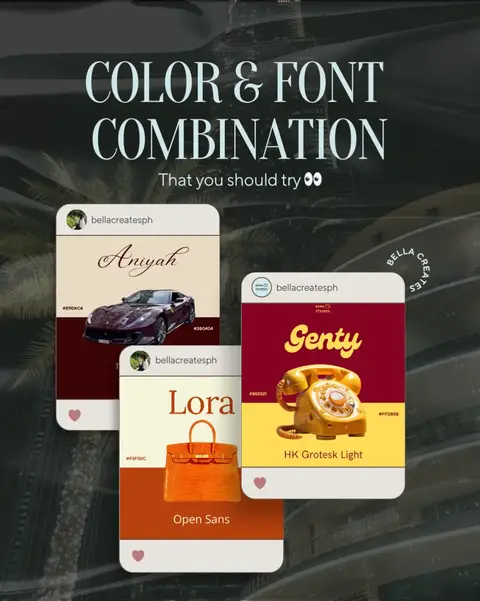 More Canva font + color combos to make your designs pop 🎨✨ Steal these for your