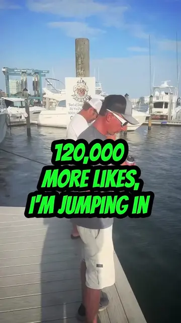 Will he jump into shark infested waters? 🤣  #tiktoklive #chillnreel #fishing #s