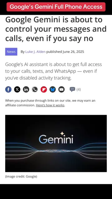 Google’s Gemini will now have access to your phone calls, texts, WhatsApp, and U