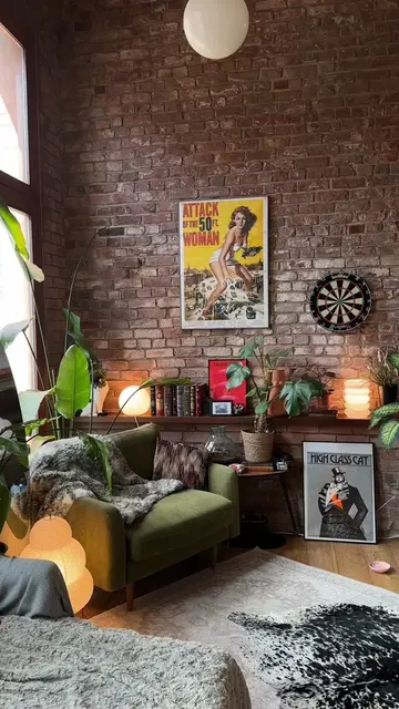 🏠 #midcenturymodern #interiordesign #modern #cozyathome #loftapartment #apartme