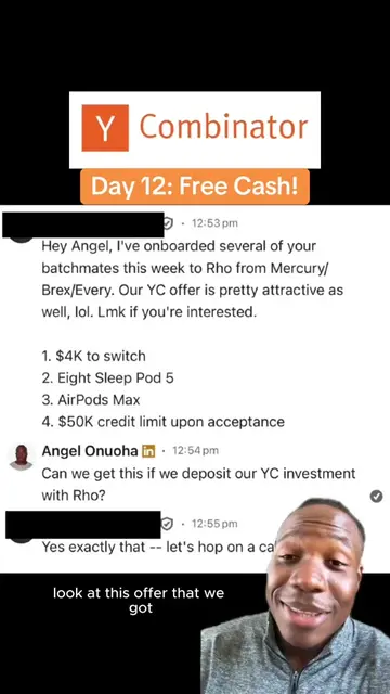 Day 12 of Y Combinator: Who doesn’t love free stuff?? #bank #Tech #ai #founder #