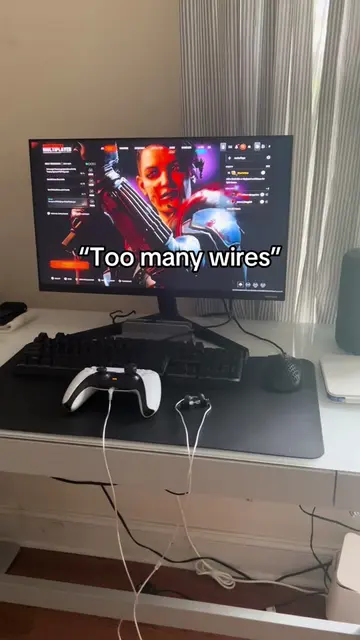 Almost wireless?? #pc #setup #comp #fyp #techtok #viralvideo #viral #ps5 #ps5set