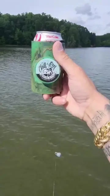 There's nothin like that first Chill-N-Reel catch! 😎 #fishing #koozie #handline