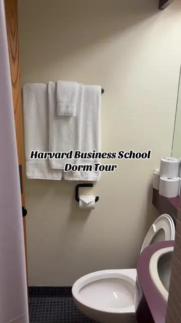 Harvard Business School dorm tour (forgot to record the shower) -> tiktok draft 