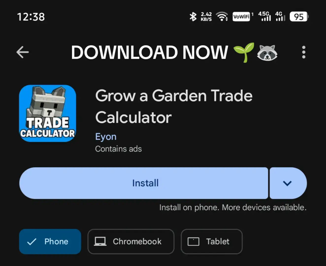 🌱 Grow a Garden Trade Calculator is your all-in-one companion for making smart 