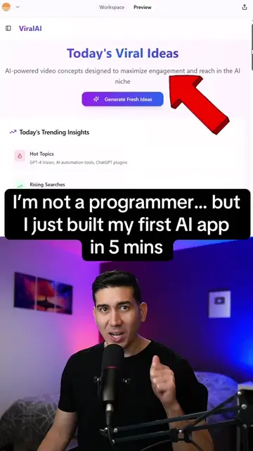 I’m not a programmer… but I just built my first AI app in less than 5 mins I cre