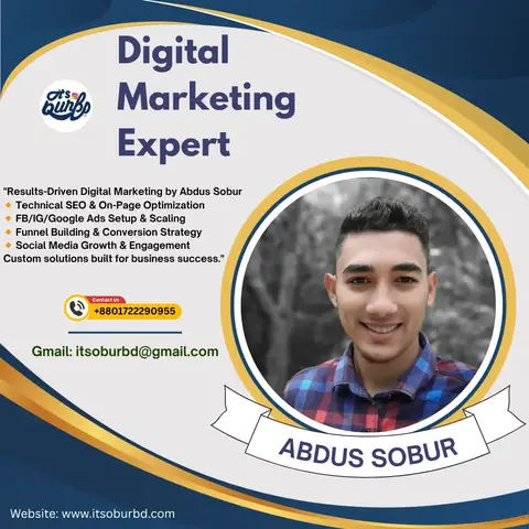 🚀 Grow Your Business with a Digital Marketing Expert! Meet Abdus Sobur — helpin