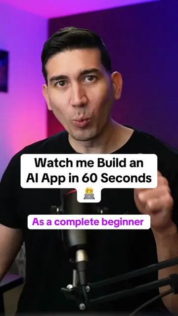 Watch me build a working AI app... in under 60 seconds... and I’ve never written
