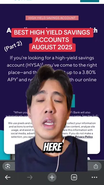 Best HIGH YIELD SAVINGS ACCOUNTS AUGUST 2025 (Part 2) #greenscreen #fyp #highyie