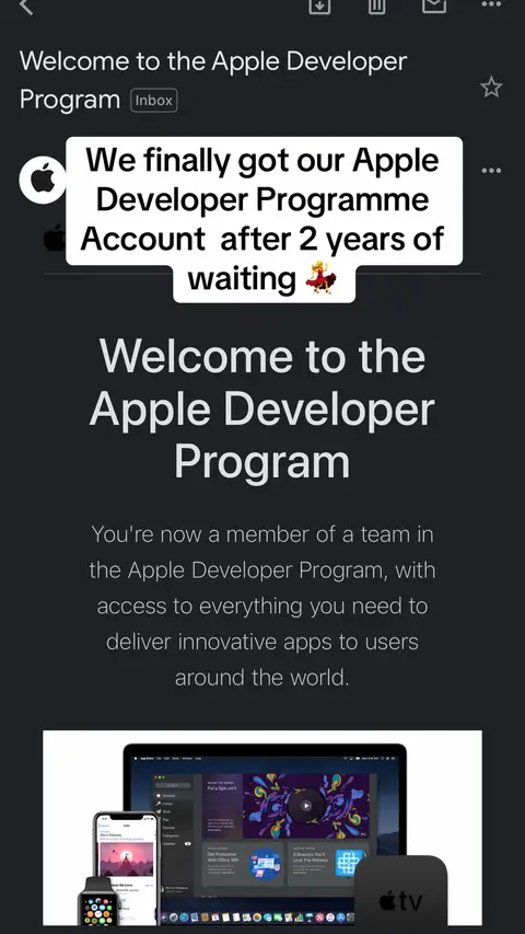We finally got our Apple Developer Programme account after 2 years of waiting  #