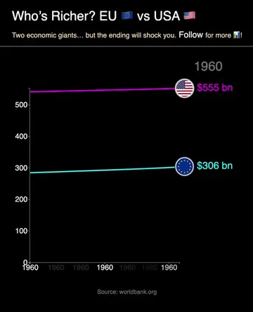 💰 EU vs USA: Who’s REALLY richer? The answer might shock you! 🌎💸  #fyp #foryo