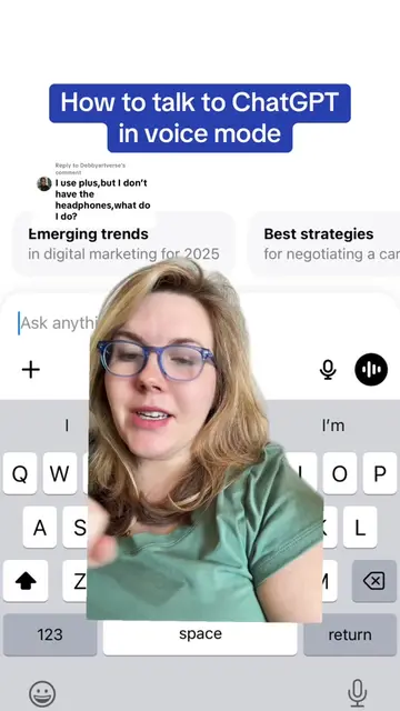 Replying to @Debbyartverse How to talk to ChatGPT voice mode tutorial. This is h
