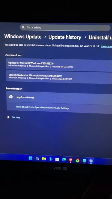 tuck uninstalling a bad Windows update? try this 👇 open Windows Features, unche
