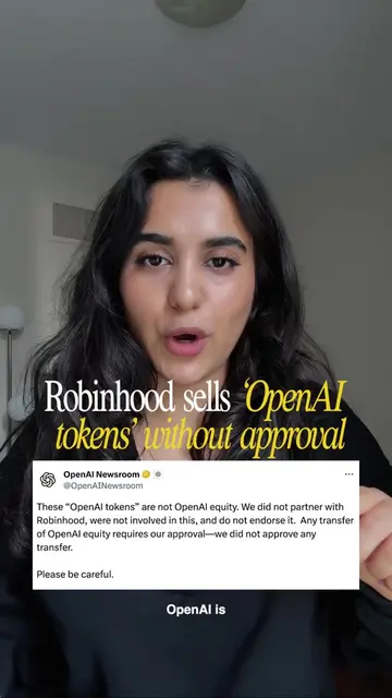 explaining the robinhood "open ai token" drama!  #technews #techtok #technology 