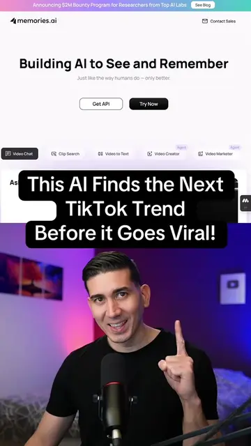 This AI Finds the Next TikTok Trend Before It Goes Viral.   It’s called Memories