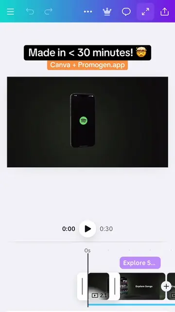 Promo video made with Canva in under 30 minutes. Comment Tutorial and I’ll send 