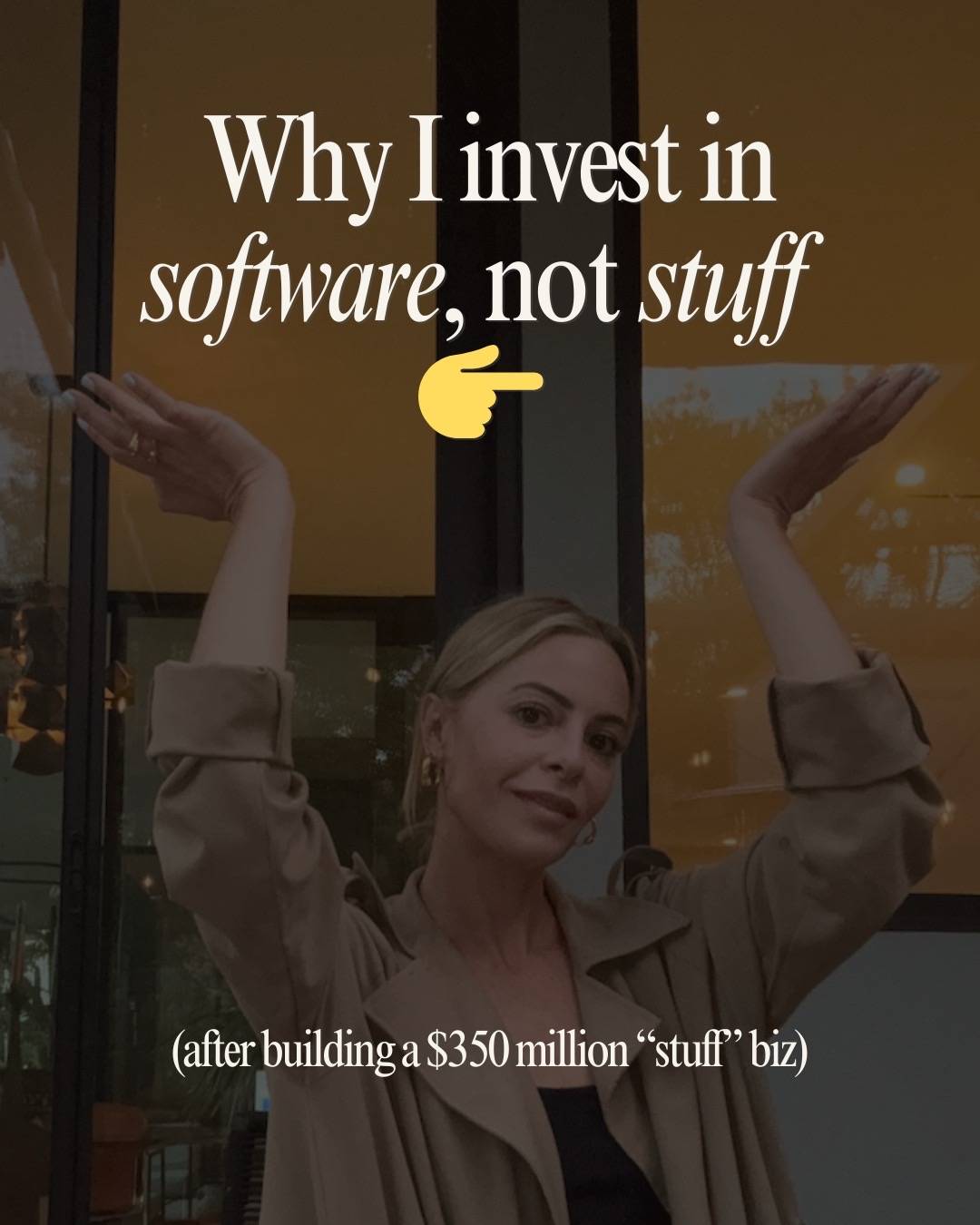 I spent a decade building ‘stuff.’ Now I invest in code. 💻✨ Stuff was heavy: in