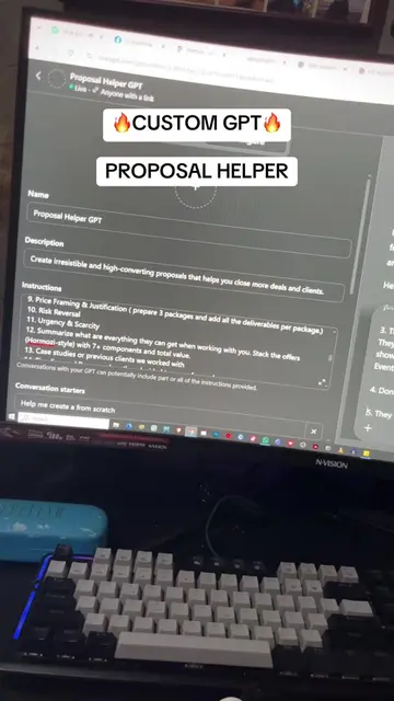 EASILY CREATE PROPOSAL USING AI - PROPOSAL HELPER CUSTOM GPT 🔥 This can help yo
