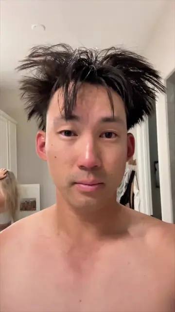 Was a perm the move?? #asianhair #asianperm #wavyperm #menshairstyle 