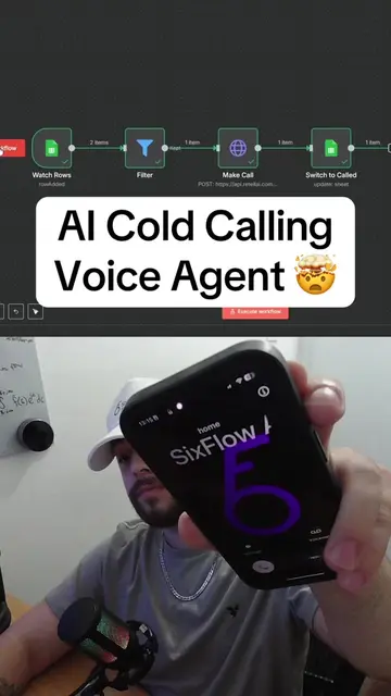 AI Cold Calling Voice Agent 🤯 #ai #aivoice #aiautomation #retellai #n8n 