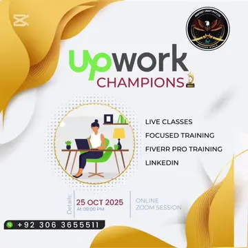 🚀 Upwork Champions – 10 Days Workshop! 💼 Ghar baithe online earning shuru karo